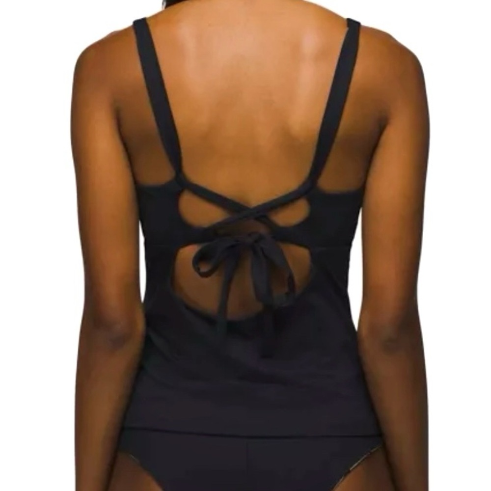 Prana Mallorca Black Tankini Top Size XS